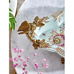 Блюдо овальное из голубого фарфора с ручками в виде бабочек и цветочным рисунком Blue Garden варинант исполнения - 7 | Loft Concept в Костроме