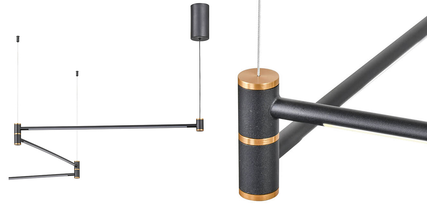 Подвесной светильник Drawing Line Gold Black Подвесной светильник Drawing Line Gold Black - Loft-Concept в Костроме