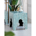 Приставной столик с инкрустацией раковинами устриц Bone Inlay варинант исполнения - 4 | Loft Concept в Костроме