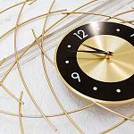 Часы настенные из металла с чёрным циферблатом Current Time варинант исполнения - 2 | Loft Concept в Костроме