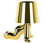 Настольная лампа фигурная цвета золото с гладким абажуром Высота 17 см Sophia варинант исполнения - 4 | Loft Concept в Костроме