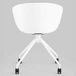 Офисное кресло из пластика с мягким сиденьем Eggshell Grey варинант исполнения - 5 | Loft Concept в Костроме