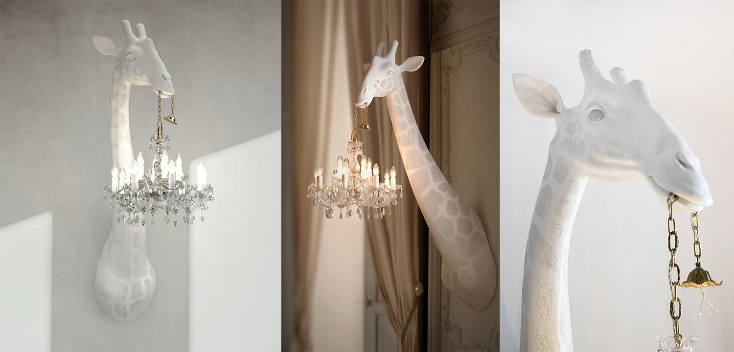 Бра белый жираф White Giraffe Wall Lamp Sconce Chandalier Бра белый жираф White Giraffe Wall Lamp Sconce Chandalier - Loft-Concept в Костроме