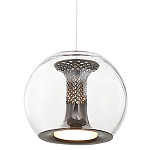 Подвесной светильник со стеклянным плафоном Inner Gleam Globe black  варинант исполнения - 2 | Loft Concept в Костроме