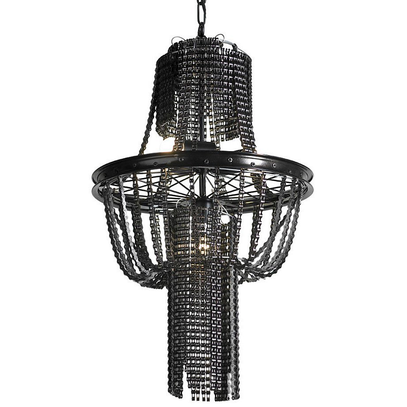 Люстра Chain chandelier Жемчужно-черный Люстра Chain chandelier Жемчужно-черный в Костроме | Loft Concept