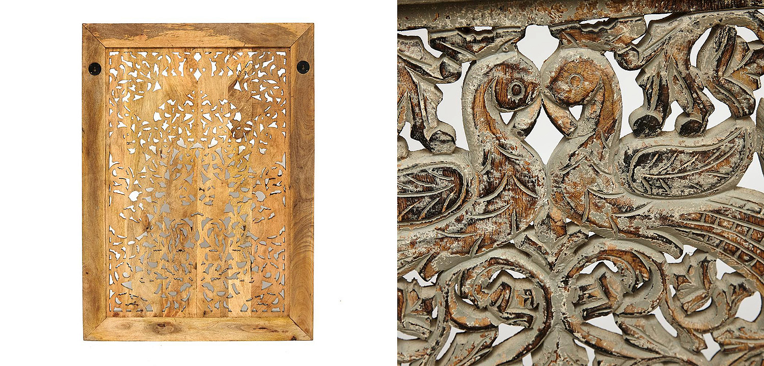 Настенный декор Wall Decor Mango Wood Carved Настенный декор Wall Decor Mango Wood Carved - Loft-Concept в Костроме