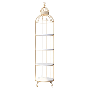 Стеллаж Cage Rack Circle gold
