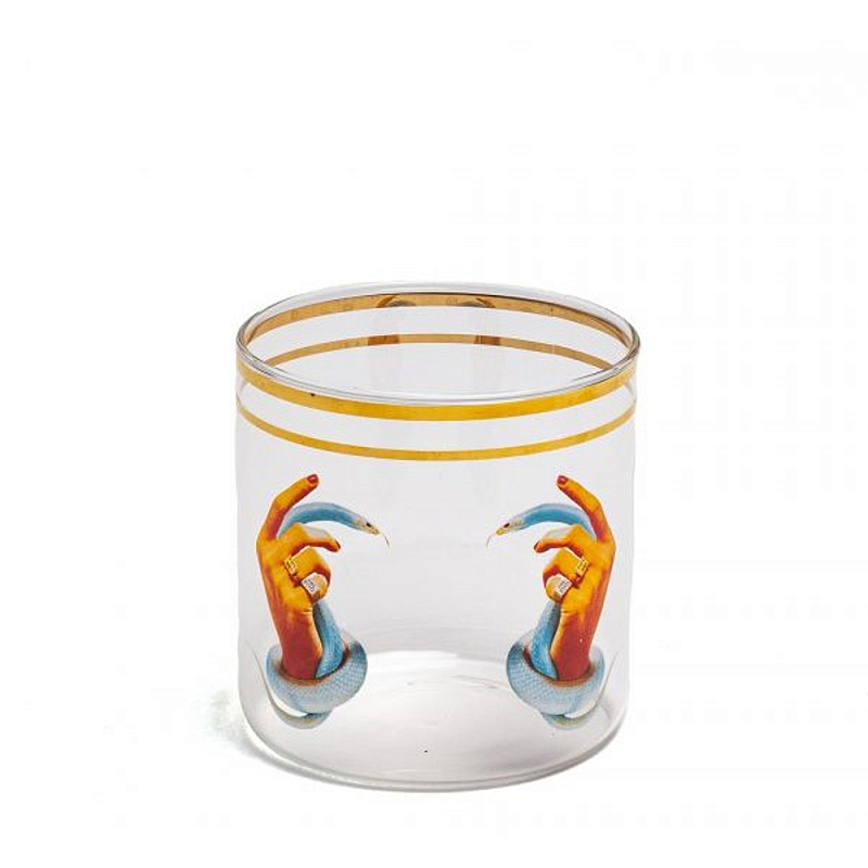 Стакан Seletti Hands With Snakes 2 Прозрачное Стекло Золотой Стакан Seletti Hands With Snakes 2 Прозрачное Стекло Золотой в Костроме | Loft Concept
