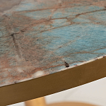 Стол обеденный круглый на золотистом основании Status Model варинант исполнения - 2 | Loft Concept в Костроме