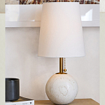 Настольная лампа на круглом основании из натурального камня Bartolomeo варинант исполнения - 4 | Loft Concept в Костроме