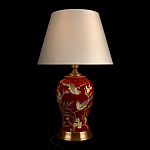 Настольная лампа бордовая с изображением птиц Slip Away варинант исполнения - 2 | Loft Concept в Костроме