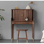 Табурет деревянный на золотистых ножках Moon Walnut Furniture варинант исполнения - 2 | Loft Concept в Костроме