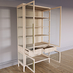 Витрина Primo со стеклянными фасадами и 2 ящиками Светлый дуб варинант исполнения - 3 | Loft Concept в Костроме