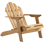 Уличное кресло из массива акации Adirondack Wooden Chair Natural варинант исполнения - 1 | Loft Concept в Костроме