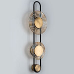 Бра со стеклянными плафонами в форме дисков Savio Brown Glass Disc Light варинант исполнения - 4 | Loft Concept в Костроме