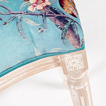 Барный стул из массива бука с изображением птиц и цветов Turquoise Beige Chinoiserie Garden Chair варинант исполнения - 5 | Loft Concept в Костроме