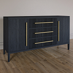 Буфет Primo с тремя ящиками и двумя фасадами Черный дуб варинант исполнения - 2 | Loft Concept в Костроме