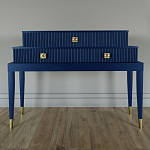 Премиальная Консоль с тремя ящиками Elsa Dreams Blue варинант исполнения - 3 | Loft Concept в Костроме