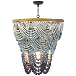 Многоярусная люстра украшенная круглыми бусами Gradient Grey Chandelier варинант исполнения - 1 | Loft Concept в Костроме