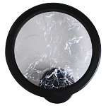 Светодиодное бра круглой формы с металлической рамой черного цвета Marble Glow варинант исполнения - 2 | Loft Concept в Костроме
