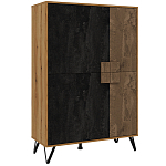 Шкаф двухдверный с 2-мя отделами с полками Stone Effect варинант исполнения - 2 | Loft Concept в Костроме