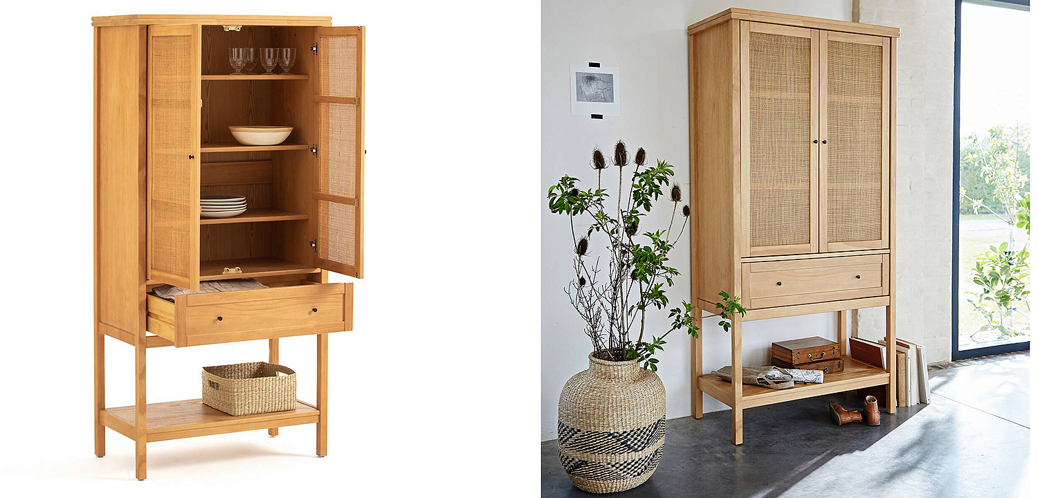 Шкаф Niels Wicker Cupboard 2 Doors Шкаф Niels Wicker Cupboard 2 Doors - Loft-Concept в Костроме