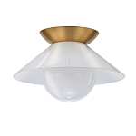 Потолочный светильник в форме конуса с белым шарообразным плафоном Quintiesse варинант исполнения - 4 | Loft Concept в Костроме