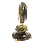 Часы настольные бронзовые из натуральных камней Мрамор и Змеевик Stone Clock варинант исполнения - 15 | Loft Concept в Костроме