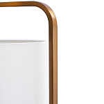 Торшер с белым тканевым абажуром на мраморном основании Cconcise варинант исполнения - 1 | Loft Concept в Костроме