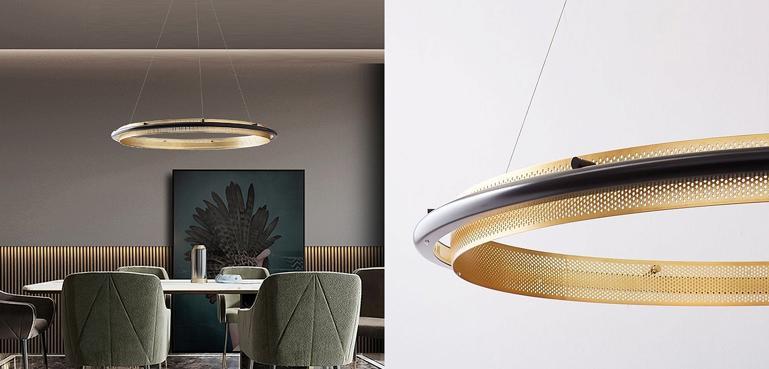 Люстра Gold ring horizontal pendant Люстра Gold ring horizontal pendant - Loft-Concept в Костроме