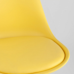 Стул с основой из пластика и мягким сиденьем Arvika Yellow варинант исполнения - 8 | Loft Concept в Костроме