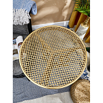 Столик приставной золотистый с орнаментом на столешнице Tanzania варинант исполнения - 8 | Loft Concept в Костроме