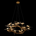 Люстра подвесная с прозрачными стеклянными птичками на ветвях Диаметр 100 см Serip Voa варинант исполнения - 5 | Loft Concept в Костроме