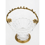 Чаша из прозрачного стекла на ножке с бронзовой ручкой в виде ветки Eden Garden варинант исполнения - 3 | Loft Concept в Костроме