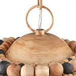 Подвесной светильник в форме купола из деревянных бусин Wooden Beads варинант исполнения - 3 | Loft Concept в Костроме