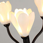 Настольная лампа с ветвями и белыми фарфоровыми цветами Floralis варинант исполнения - 5 | Loft Concept в Костроме