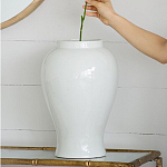 Ваза белая с крышкой однотонная Chinoiserie Ceramics варинант исполнения - 9 | Loft Concept в Костроме