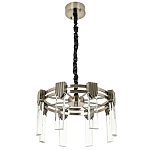 Люстра с прямоугольными хрустальными плафонами Glass Rectangles Chrome Chandelier 46 варинант исполнения - 2 | Loft Concept в Костроме