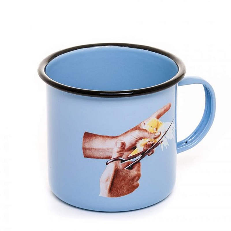 Кружка Seletti Mug Bird Голубой Коричневый Кружка Seletti Mug Bird Голубой Коричневый в Костроме | Loft Concept