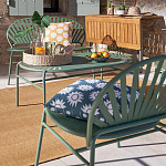 Зелёная скамья из стали Goodwin Metal Bench Green варинант исполнения - 7 | Loft Concept в Костроме