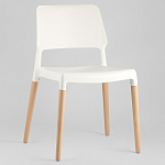 Пластиковый стул на ножках из массива бука Ferret White 4 шт варинант исполнения - 2 | Loft Concept в Костроме