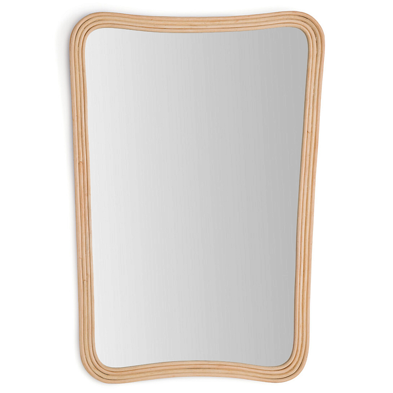 Зеркало Wicrer Furniture с отделкой из ротанга Бежевый Зеркало Wicrer Furniture с отделкой из ротанга Бежевый в Костроме | Loft Concept