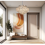 Люстра хрустальная в неоклассическом стиле на серебристом каркасе Majesty варинант исполнения - 3 | Loft Concept в Костроме