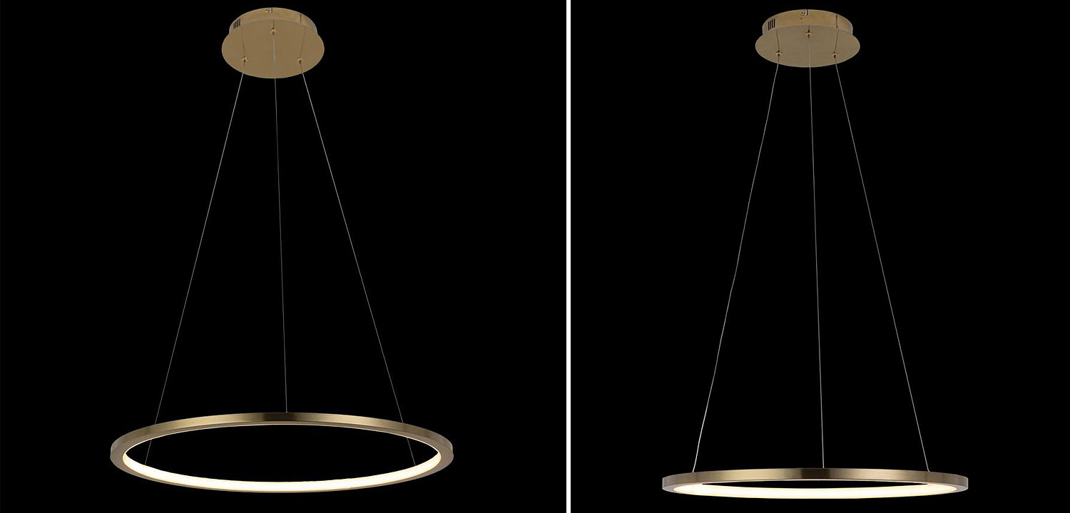 Подвесной светильник Yvette Ring Horizontal gold Подвесной светильник Yvette Ring Horizontal gold - Loft-Concept в Костроме