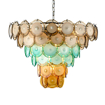 Люстра конусовидная с каскадом из разноцветных круглых подвесов Key Lustar варинант исполнения - 3 | Loft Concept в Костроме