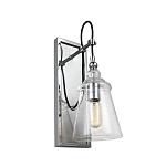 Бра с плафоном в форме колокола из прозрачного стекла с пузырьками Feiss варинант исполнения - 1 | Loft Concept в Костроме