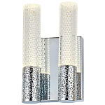 Бра с двумя плафонами Dew Drops Tube Duo Chrome Wall Lamp варинант исполнения - 1 | Loft Concept в Костроме