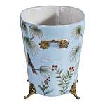 Кашпо из голубого фарфора с бронзовыми элементами Blue Garden варинант исполнения - 2 | Loft Concept в Костроме