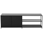 ТВ-тумба из металла с 2-мя дверцами и полками Damian Metal TV Stand варинант исполнения - 1 | Loft Concept в Костроме