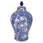 Ваза с крышкой в китайском стиле Гранатовое дерево Blooming Pomegranate варинант исполнения - 1 | Loft Concept в Костроме